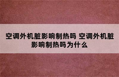 空调外机脏影响制热吗 空调外机脏影响制热吗为什么